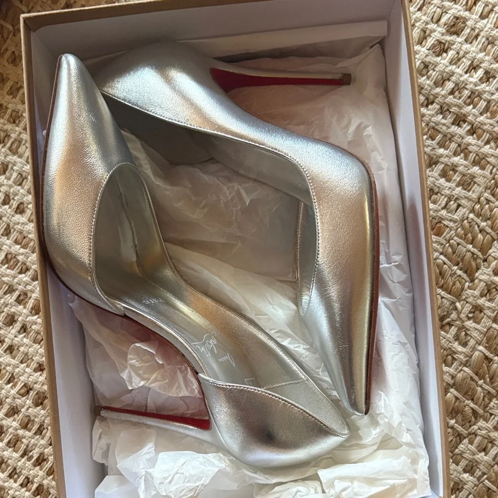 Christian Louboutin Silver Heels - Picture 4 of 15
